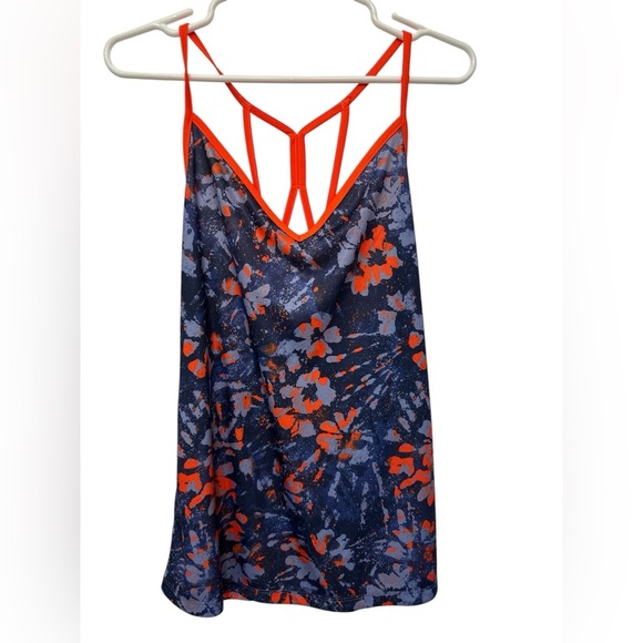 Grand Slam Active Floral Splatter Tennis Tank Top Top NWT - Picture 1 of 9